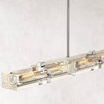 Savile Crystal Block Linear Chandelier 72"