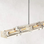 Savile Crystal Block Linear Chandelier 72"