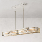 Savile Crystal Block Linear Chandelier 48"