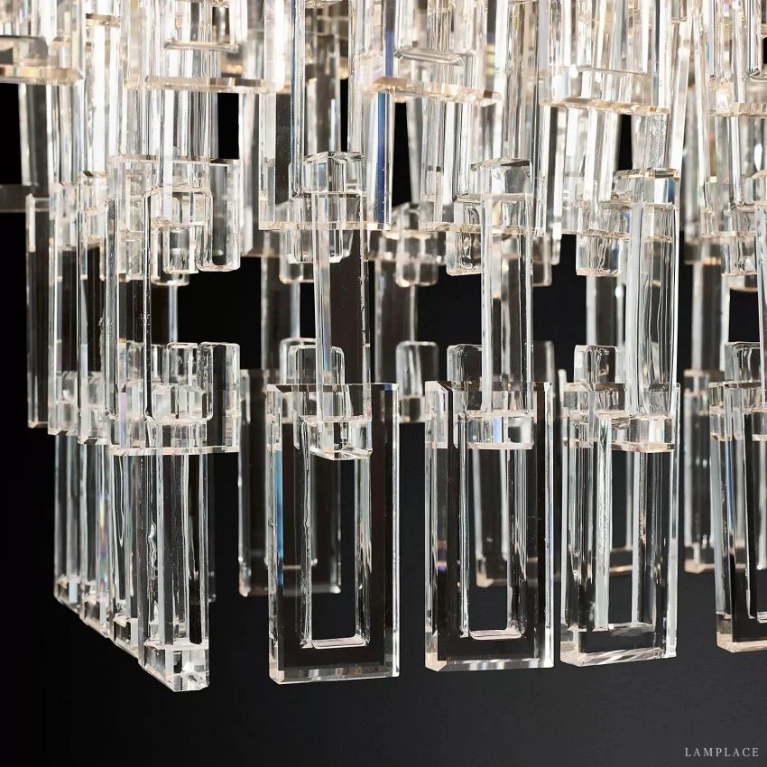 Marignan Modern Crystal Rectangle Chandelier 60"