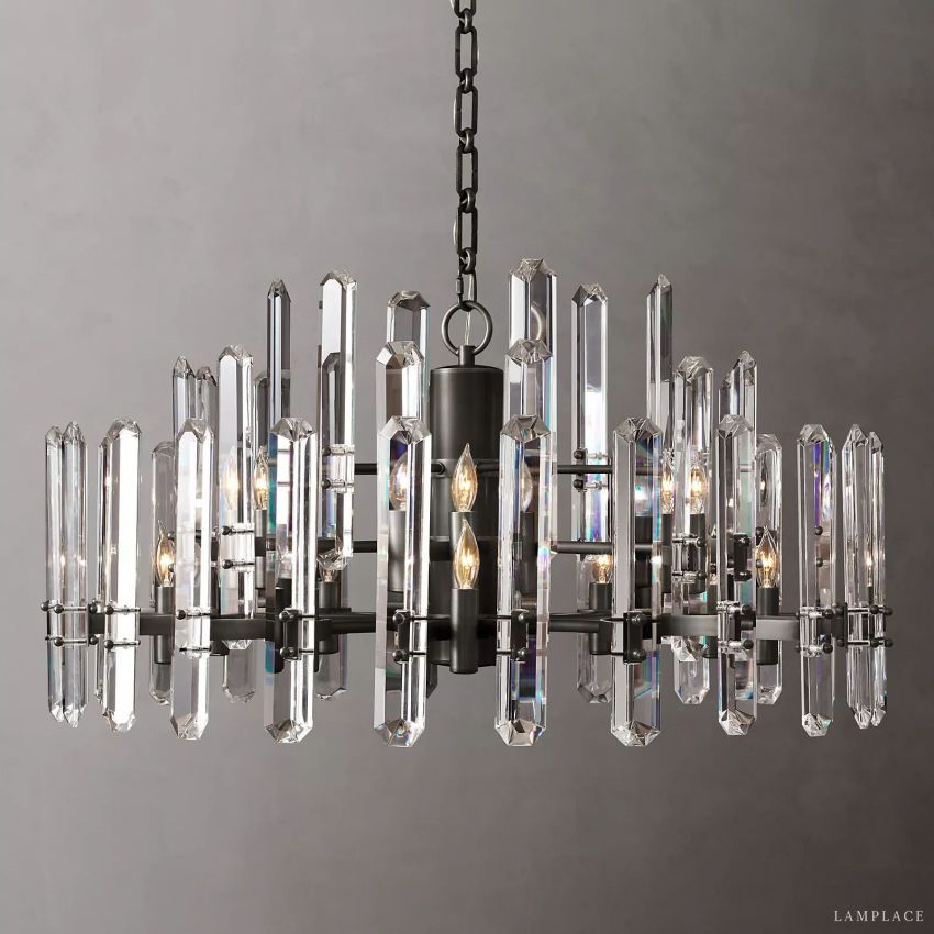 Monclair Radiant Crystal Round Chandelier 36"
