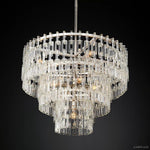 Marignan Modern Crystal Tiered Round Chandelier 36"