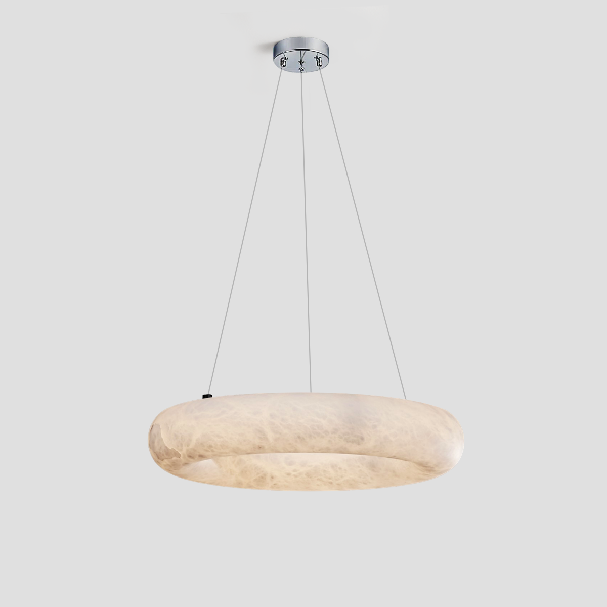 Alabaster Natural Glow Round Chandelier