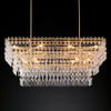 Marignan Modern Crystal Tiered Rectangle Chandelier 60"