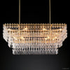 Marignan Modern Crystal Tiered Rectangle Chandelier 60"