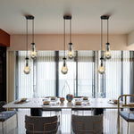 Rain Aura Glass Round Chandelier 5"