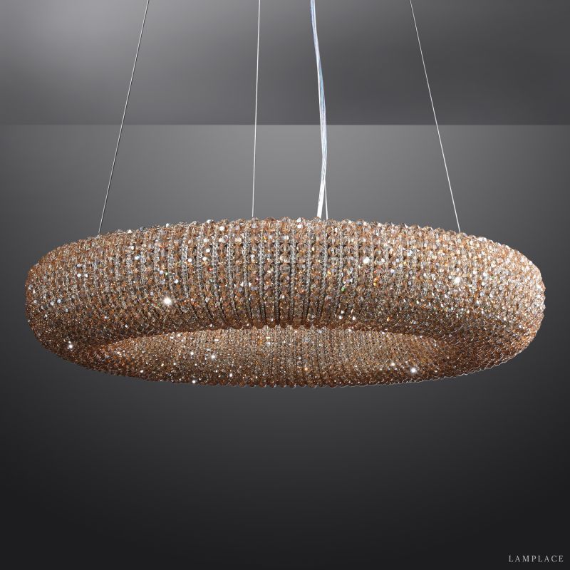 Halo Stranded Crystal Round Chandelier 41"