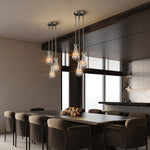 Rain Aura Glass Round Chandelier 8"