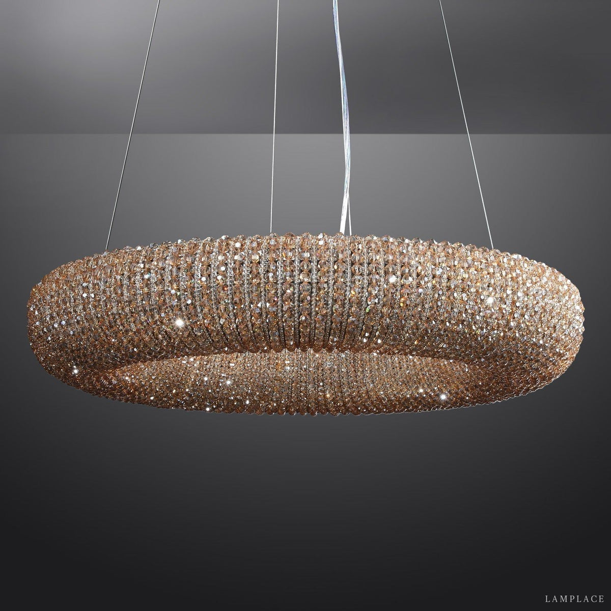 Halo Stranded Crystal Round Chandelier 59"