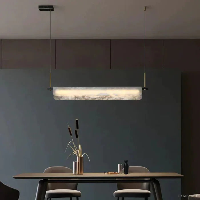 Alabaster Studio Folded Linear Chandelier