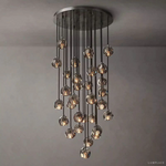 Boule De Radiant Crystal Cluster Chandelier 30"