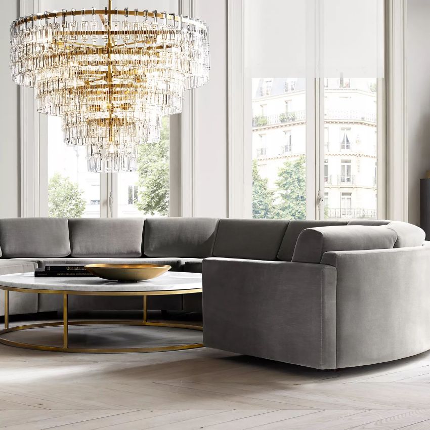 Marignan Modern Crystal Round Chandelier 48"