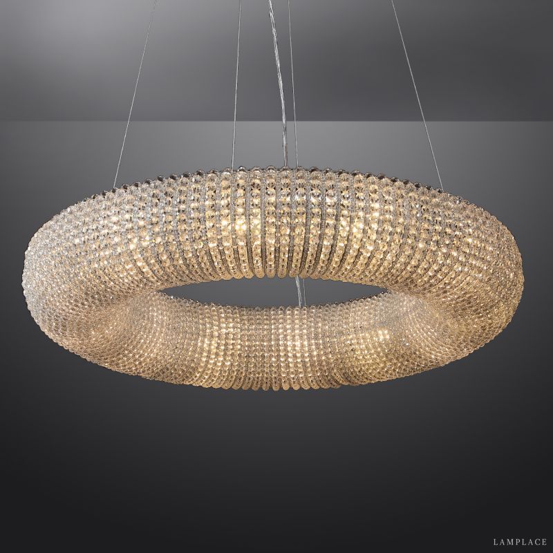 Halo Stranded Crystal Round Chandelier 32"