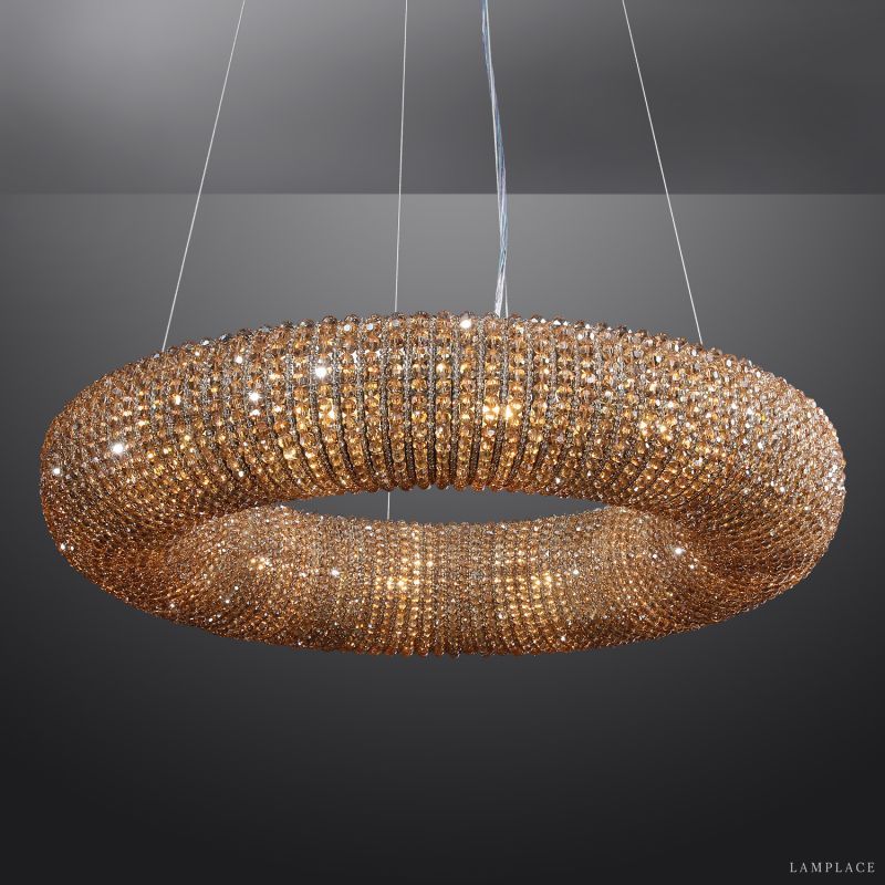 Halo Stranded Crystal Round Chandelier 32"