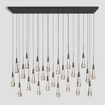 Soltaire Raindrop Glass Linear Chandelier