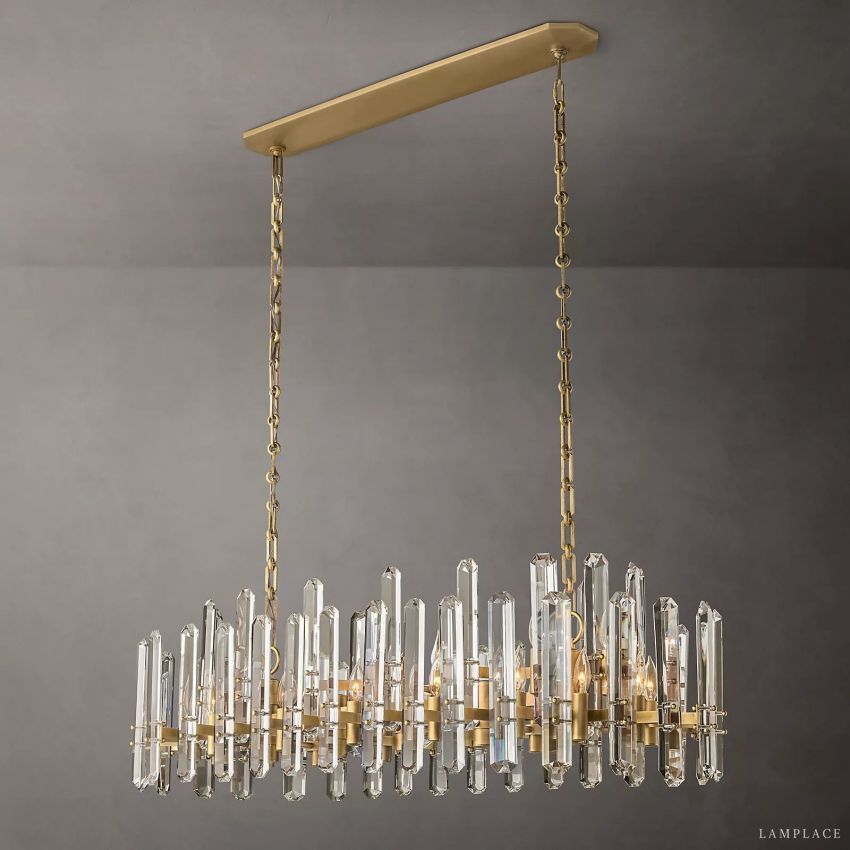 Monclair Radiant Crystal Linear Chandelier 54"