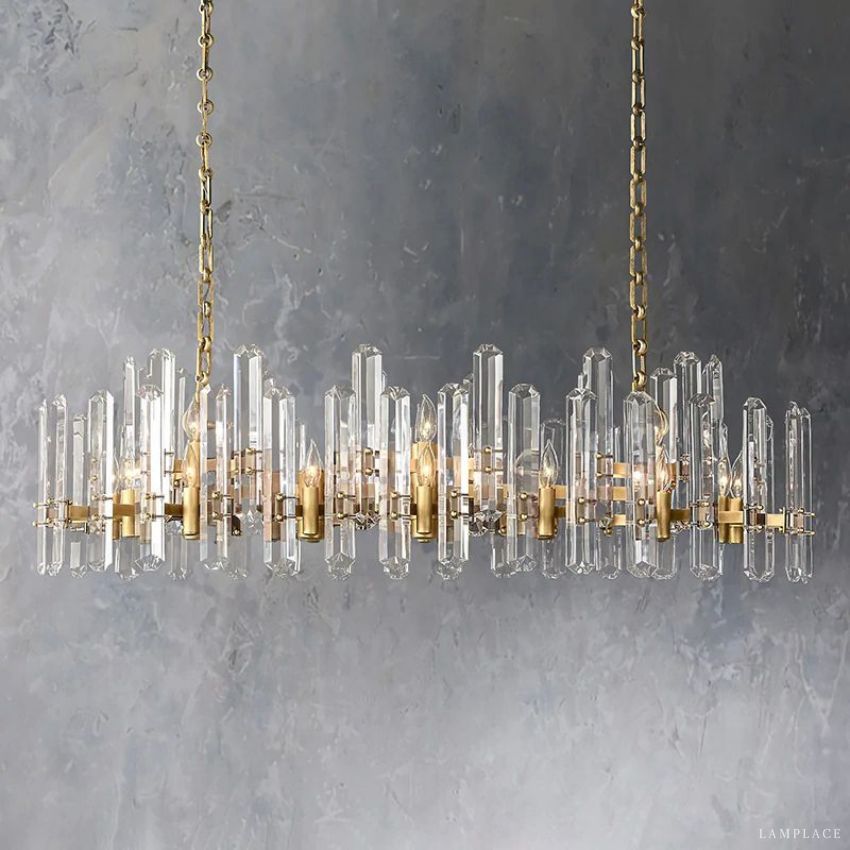 Monclair Radiant Crystal Linear Chandelier 54"