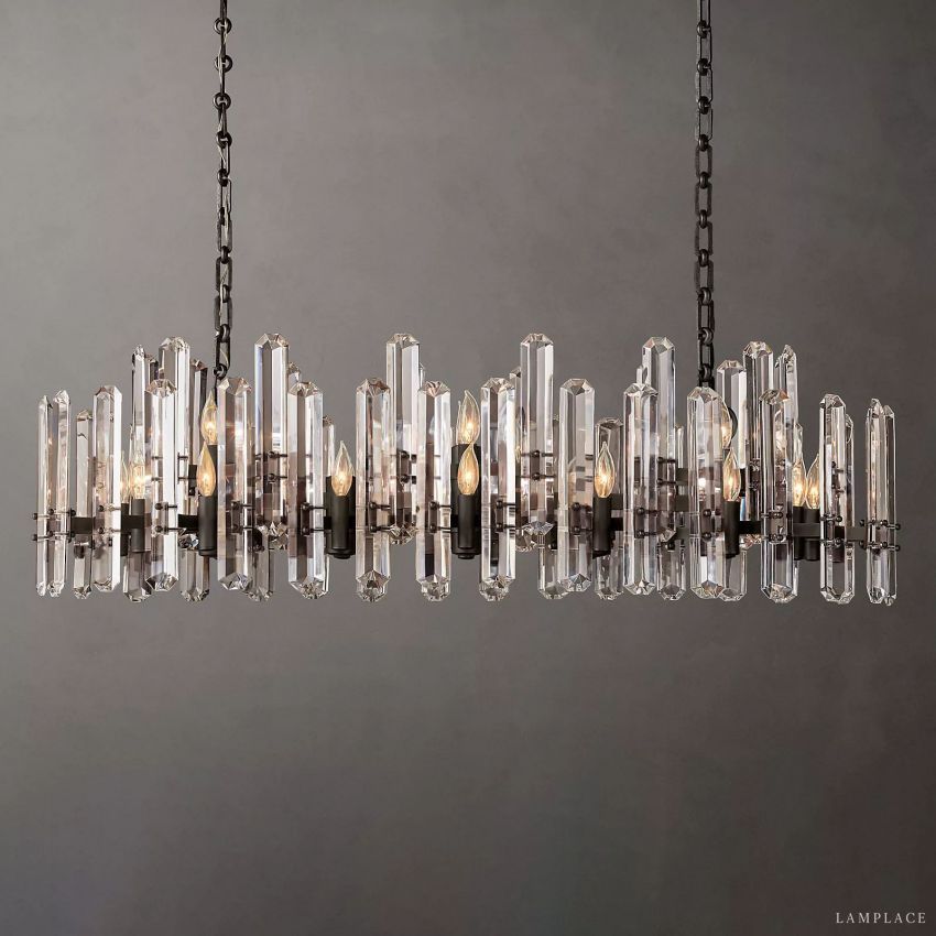 Monclair Radiant Crystal Linear Chandelier 54"
