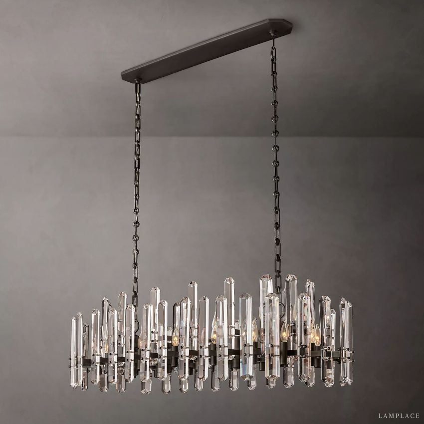 Monclair Radiant Crystal Linear Chandelier 54"