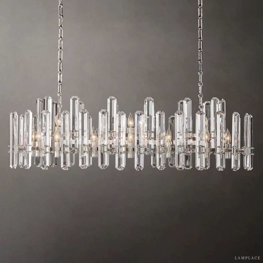 Monclair Radiant Crystal Linear Chandelier 54"