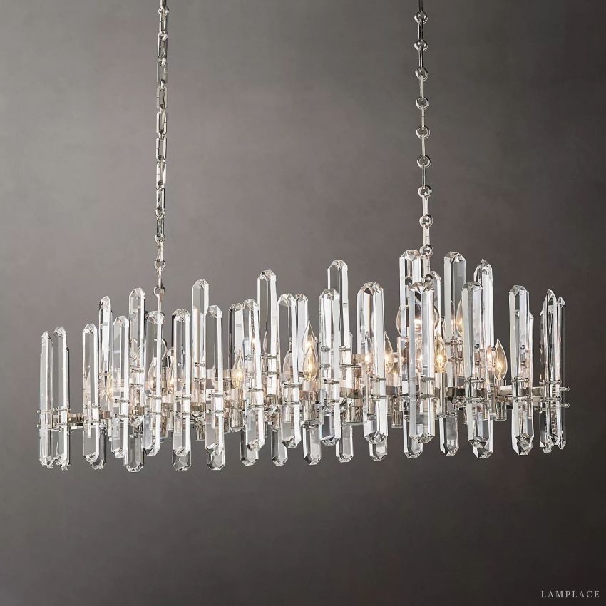Monclair Radiant Crystal Linear Chandelier 54"