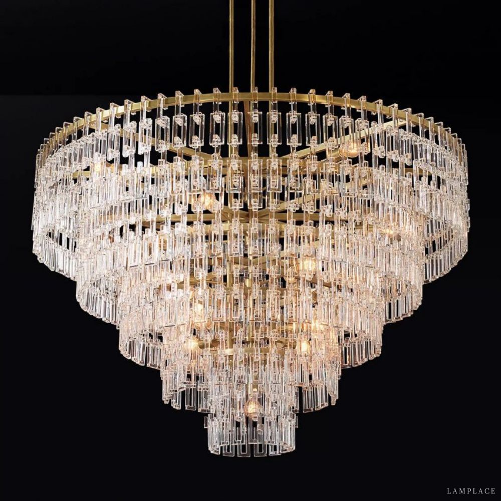 Marignan Modern Crystal Tiered Round Chandelier 60"