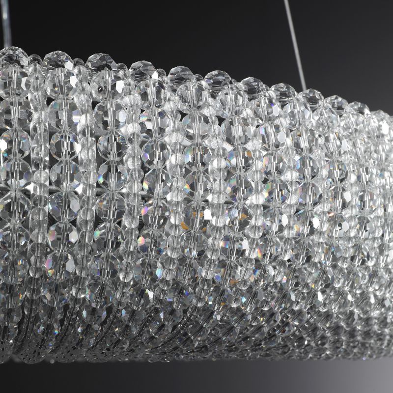 Halo Stranded Crystal Round Chandelier 32"
