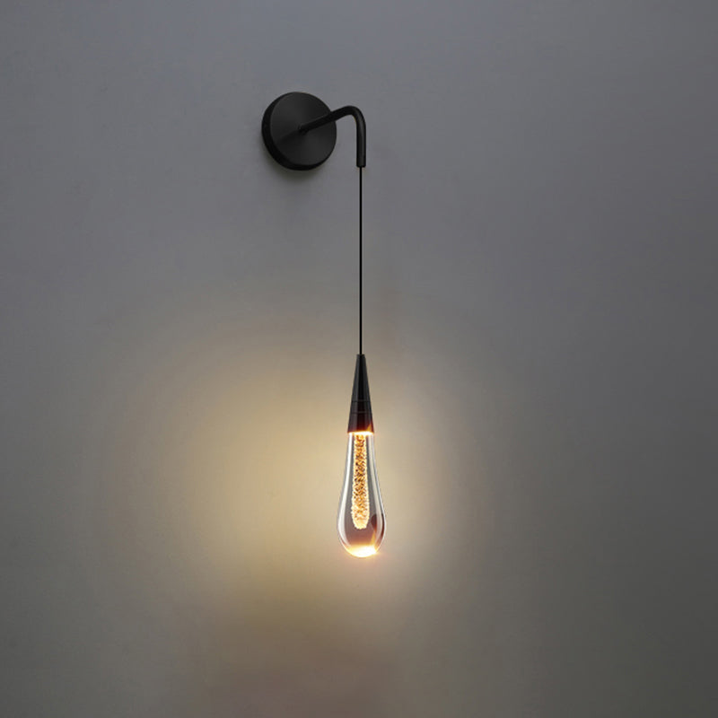 Soltaire Raindrop Glass Cord Wall Sconce