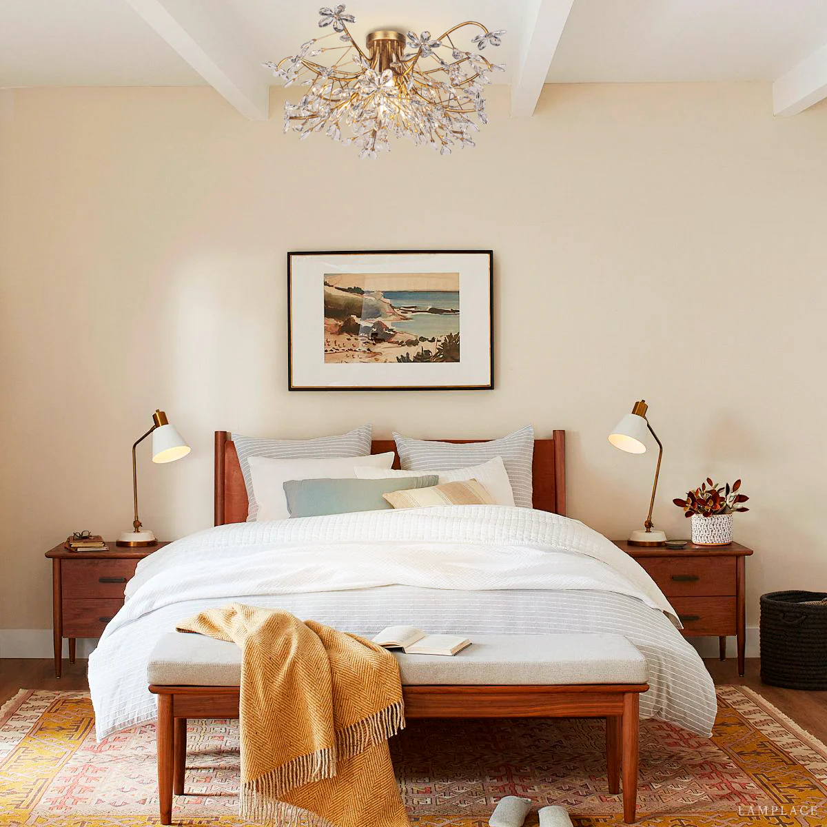 Fiore Delicate Flower Flush Mount