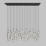 Soltaire Raindrop Glass Linear Chandelier