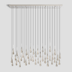 Soltaire Raindrop Glass Linear Chandelier