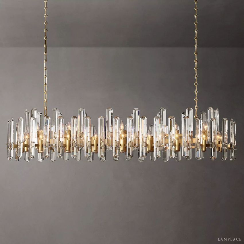 Monclair Radiant Crystal Linear Chandelier 72"
