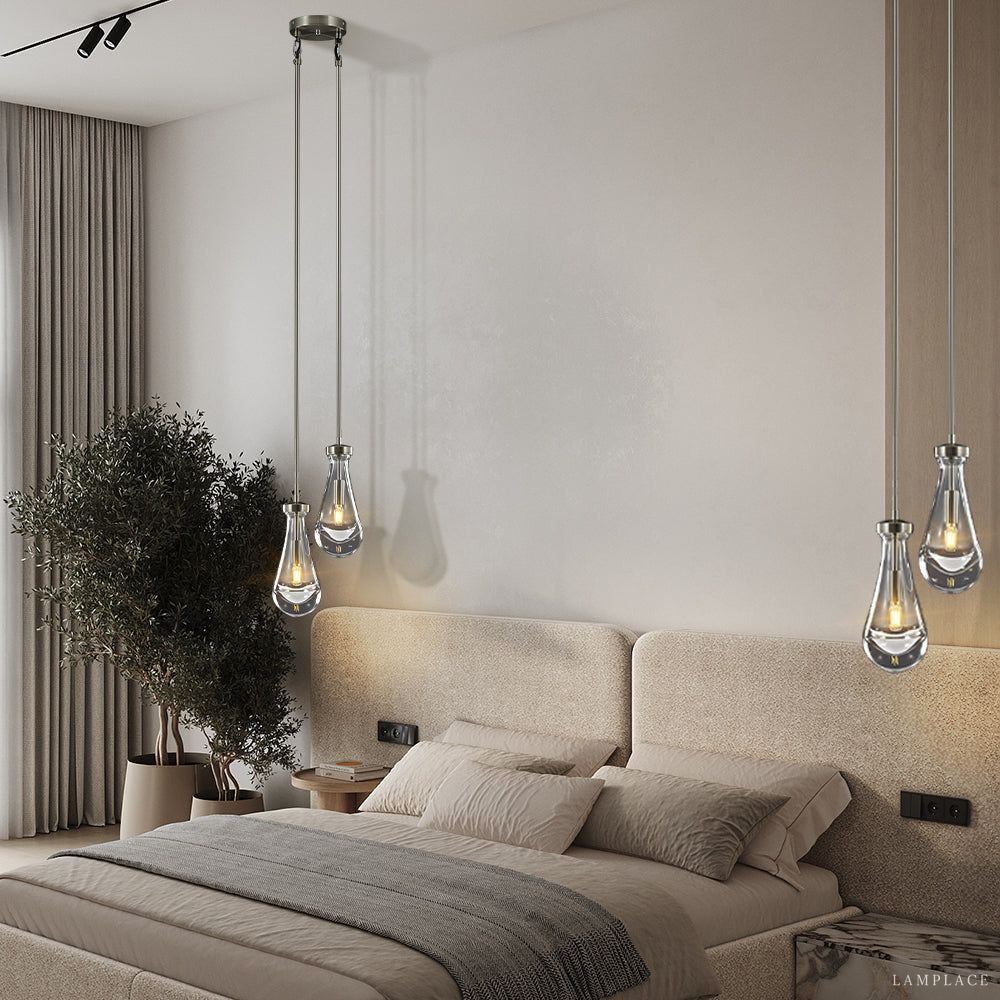 Rain Aura Glass Round Chandelier 5"