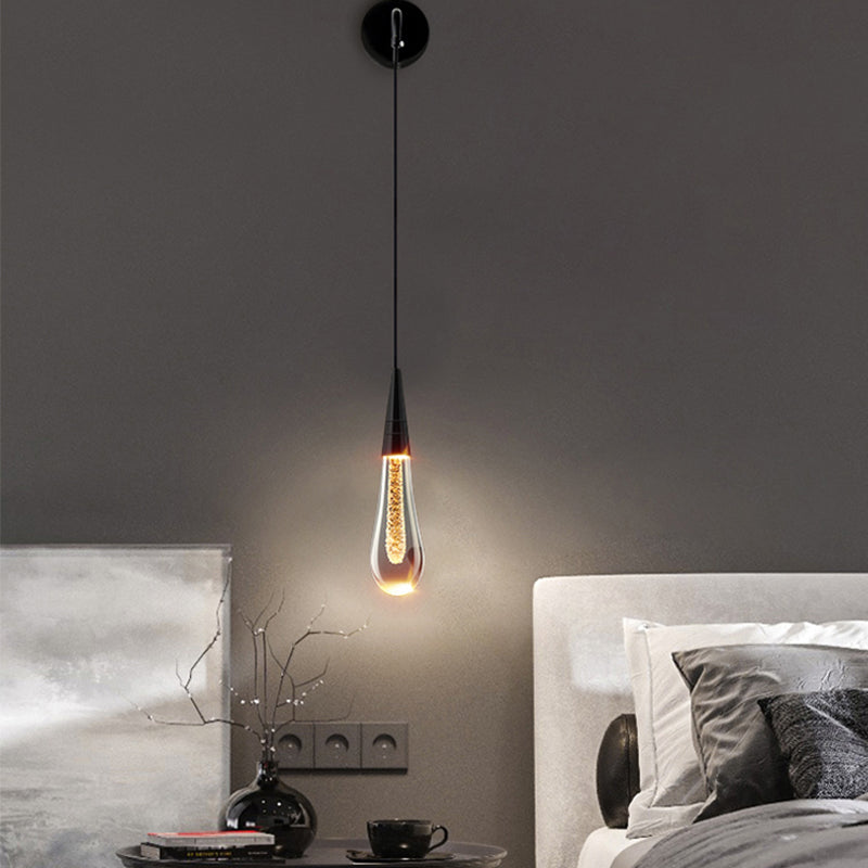 Soltaire Raindrop Glass Cord Wall Sconce