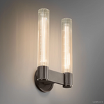 Vallon Etched Glass Double Wall Sconce