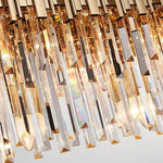 Natasha Structured Crystal Rectangular Chandelier