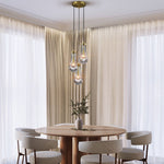 Rain Aura Glass Round Chandelier 8"