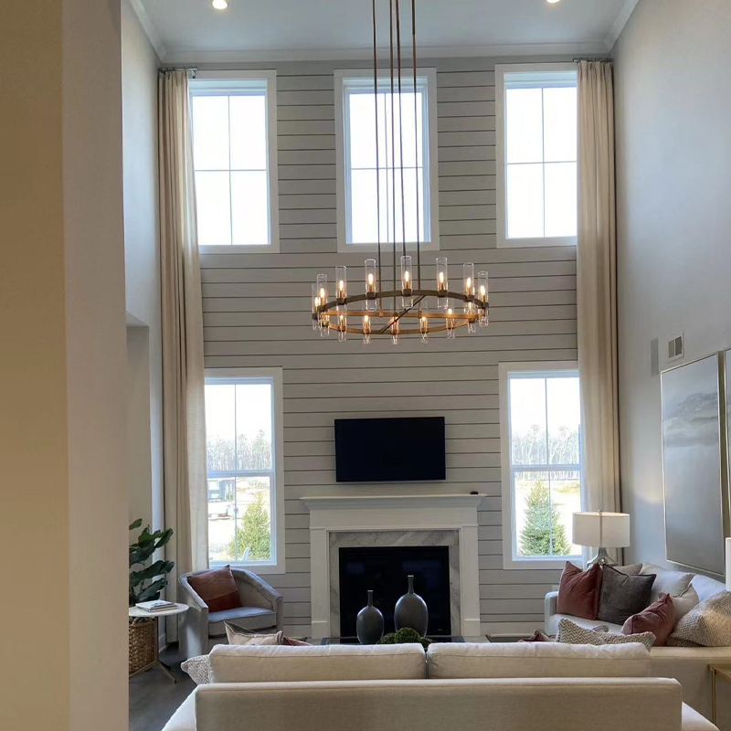 Ravelle Clear Glass Round Chandelier 60"