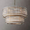 San Marco Vintage Glass Two-Tier Round Chandelier 48"