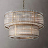 San Marco Vintage Glass Two-Tier Round Chandelier 48"