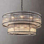 San Marco Vintage Glass Two-Tier Round Chandelier 60"