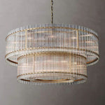 San Marco Vintage Glass Two-Tier Round Chandelier 60"