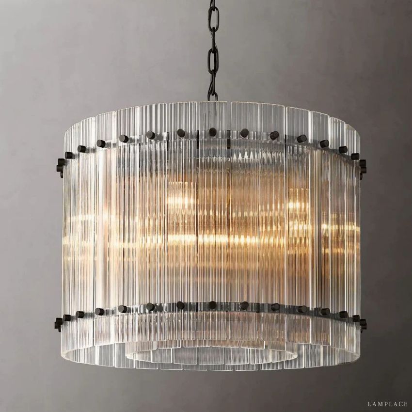 San Marco Vintage Glass Round Chandelier 22"