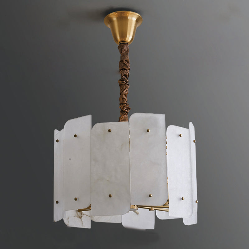 Alabaster Lorry Modern Round Chandelier