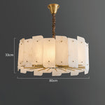 Alabaster Lorry Modern Round Chandelier