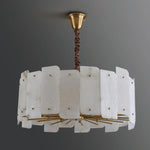 Alabaster Lorry Modern Round Chandelier