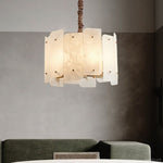 Alabaster Lorry Modern Round Chandelier