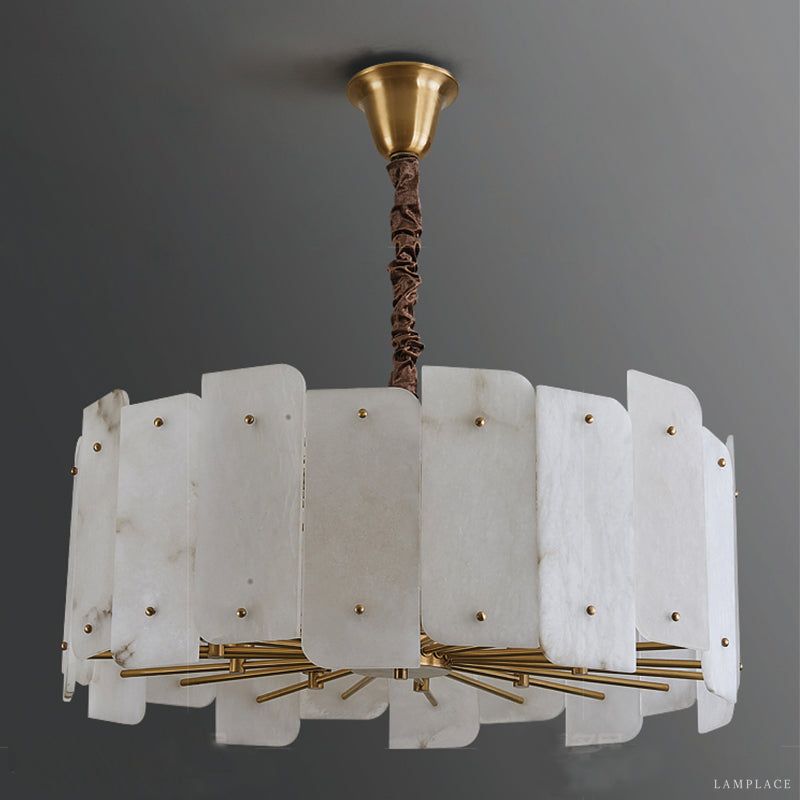 Alabaster Lorry Modern Round Chandelier