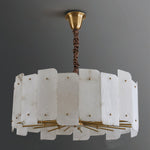 Alabaster Lorry Modern Round Chandelier