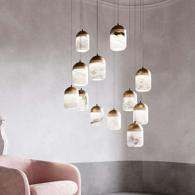 Alabaster Harmony Multi-Drop Chandelier